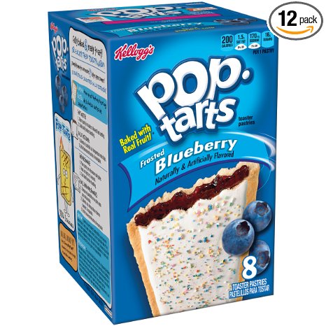 Pop-Tarts Frosted Blueberry 8-Count Tarts 147 ounces Pack of 12