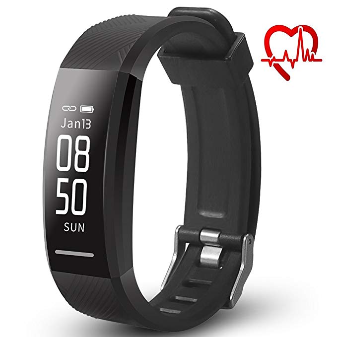 LQM Fitness Tracker, Activity Tracker with Heart Rate Monitor Watch, IP67 Waterproof Smart Wristband with Calorie Counter, Pedometer Watch for Kids Women and Men, Android & iOS