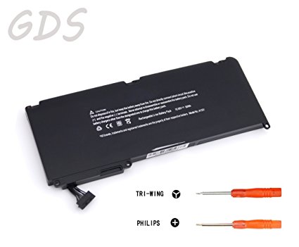 GDS 10.95v 60wh battery for Apple MacBook Unibody 13" A1342 A1331 White Pre-Unibody(for MacBook Late 2009 Mid 2010)MacBook Air MC234LL/A MC233LL/A   Two Free Screwdrivers