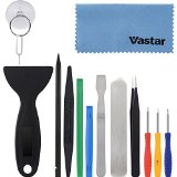Vastar 14 Pieces Professional Opening Pry Tool Repair Kit with Non-Abrasive Nylon Spudgers Anti-Static Tweezers and Additional Screwdrivers
