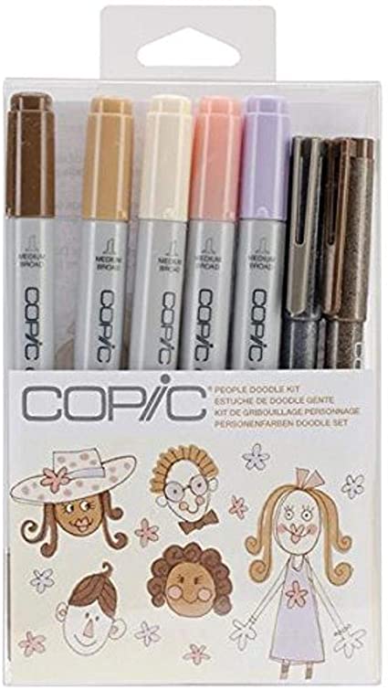 Copic Marker Copic Doodle Art Markers, People, 7 Count