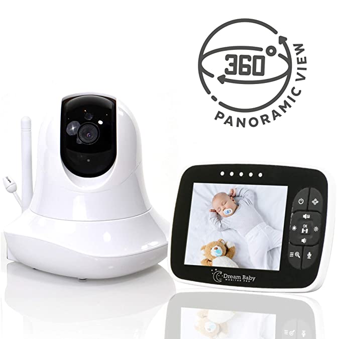 HD Baby Monitor with Camera and Audio | 2-Way Long-Range Video Baby Monitor with Wide-Angle, Night Vision Temperature, and Pan-Tilt Remote