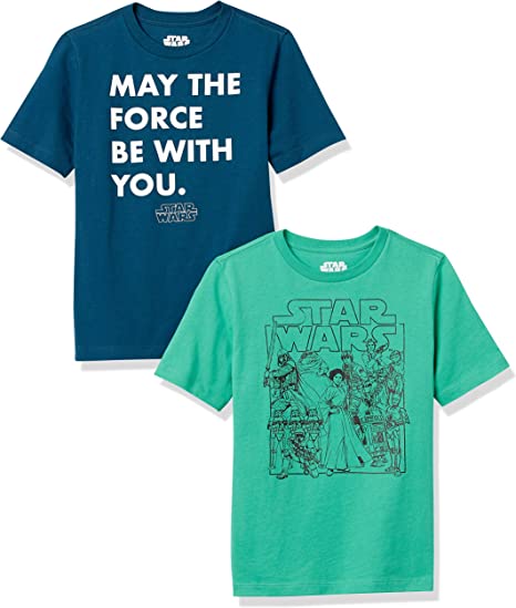 Amazon Essentials Boys Disney Star Wars Marvel Short-Sleeve T-Shirts