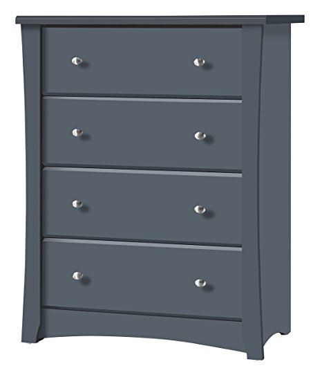 Storkcraft Crescent 4 Drawer Chest, Grey