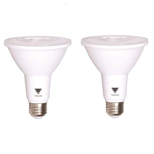 TriGlow Dusk to Dawn Light Bulb LED 11W (75W Equivalent) PAR30 Security Flood Reflector Light Bulbs (2-Pack) Daylight (5000K)