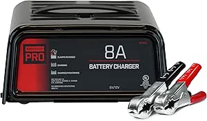 Schumacher Electric Pro SPR1628 Fully Automatic Battery Charger and Maintainer for car, Boat, and Power Sport Batteries, 8-amp, 2-Amp, 6-Volt, 12-Volt, Black, 1 Unit