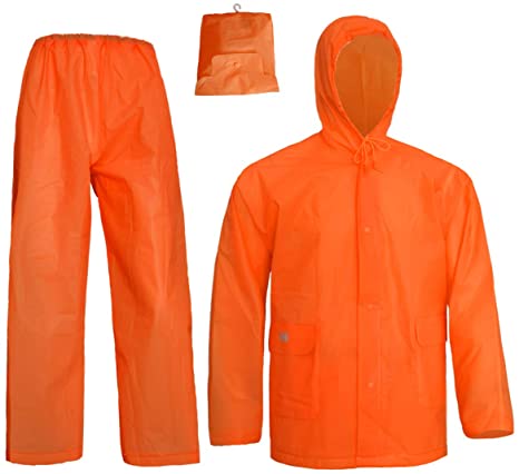 Rain Coat for Women Men Waterproof Jacket with Pants 2Pcs Ultra-Lite Suits EVA Reusable Portable Packable