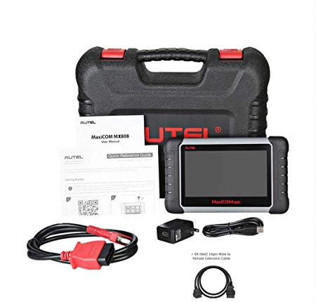 Autel MaxiCheck MaxiCOM Extension Cable MX808/MK808 Professional OBD2 Scanner Diagnostic Tool, with Full System Diagnosis & IMMO/EPB/SAS/BMS/TPMS/DPF, Same functionalities of MK808BT