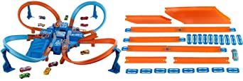 Hot Wheels Criss Cross Crash Track Set [Amazon Exclusive] & Car & Mega Track Pack [Amazon Exclusive] 40 Feet