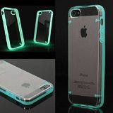 EVERMARKETTM Luminous Style Glowing in the Dark Hard Bumper Skin Back Case Cover for iPhone 5 5S  Light Blue
