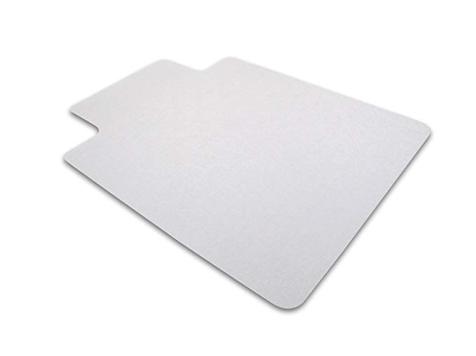 Floortex Ultimate Polycarbonate Chair Mat for Hard Floors, 53" x 48", Rectangular with Lip, Clear (AFRRLH48053)
