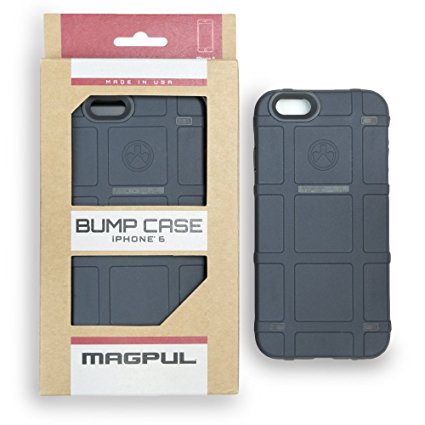 Apple iPhone 6/6s 4.7" Case, Magpul® Industries Bump MAG486 Case Cover Polymer Retail Packaging for Apple iPhone 6/6s 4.7"   Tempered Glass Screen Protector (Grey)