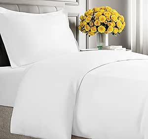 Duvet Cover Twin Size Set - Extra Soft Twin/Twin XL Size Duvet Cover - 68" x 90" Twin Duvet Cover w/ 1 Pillow Sham - Easy Care & Fade Free - Hotel Luxury Duvet Cover w/ Zipper Closures & Ties (White)