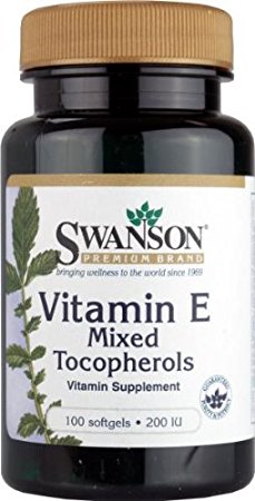 Swanson Vitamin E Mixed Tocopherols (200iu, 100 Softgels)