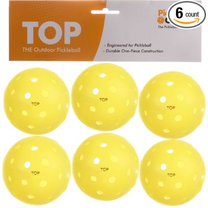 TOP ball (The Outdoor Pickleball) -6 count yellow
