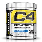 Cellucor - C4 Fitness Training Pre-Workout Supplement for Men and Women - Enhance Energy and Focus with Creatine Nitrate and Vitamin B12 Icy Blue Razz 30 Servings 687 oz