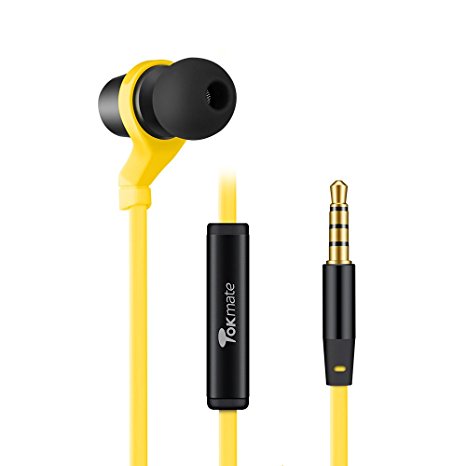 Tokmate COR200Y Core Bass In-Ear Headphone with Microphone (Yellow)