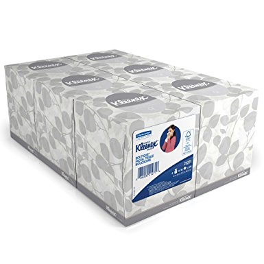 Kleenex Facial Tissue Cube (21271), Upright Face Tissue Box, 6 Bundles / Case, 6 Boxes / Bundle, 36 Boxes / Case
