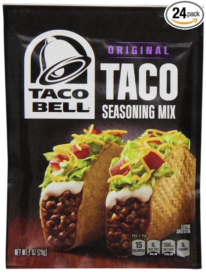Taco Bell Seasoning Mix, Taco, 1-Ounce (Pack of 24)
