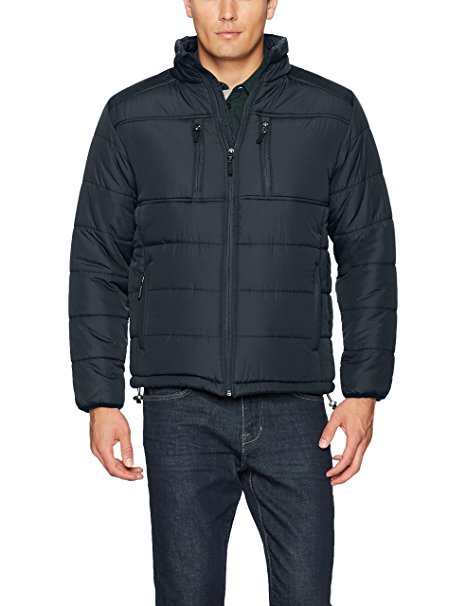 Mountain Club Men's Quilted Puffer Jacket With Micro-Fleece Lining