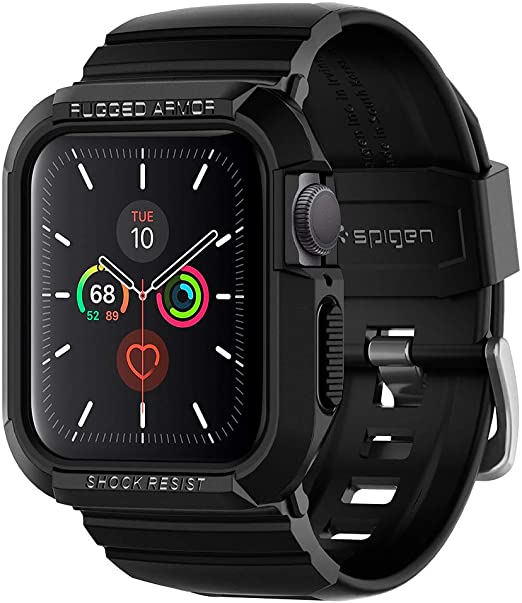 Spigen Rugged Armor Pro Designed for Apple Watch Case for 40mm Series 6/SE/5/4 - Black