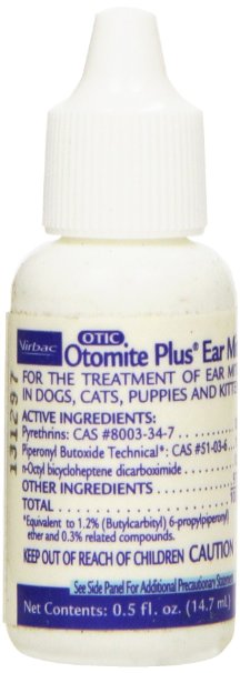 Otomite Plus Ear Mite Treatment, 0.5-Ounce