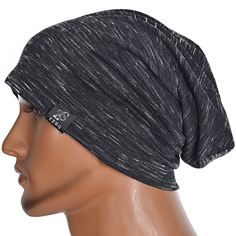 FORBUSITE Chic Striped Thin Baggy Slouch Summer Beanie Skull Cap Hat
