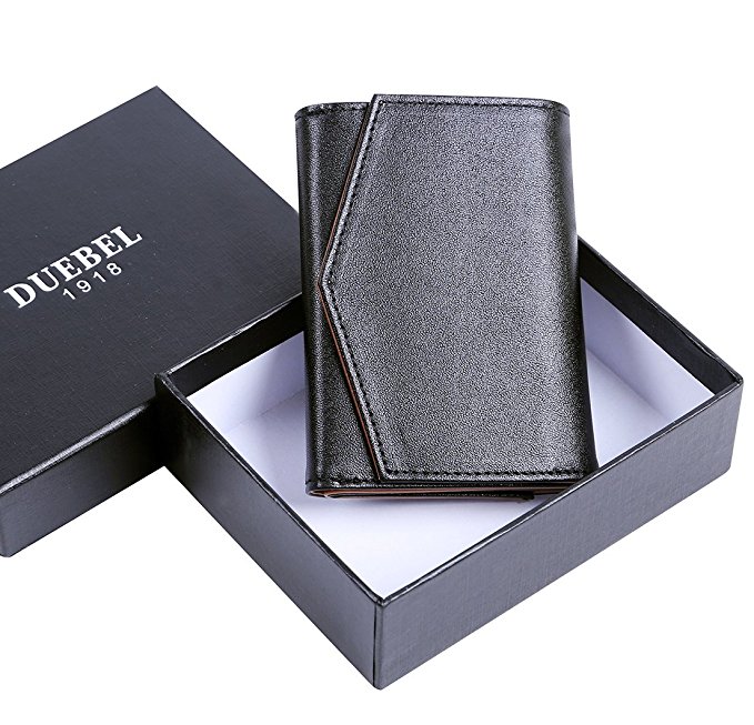 DUEBEL Slim Top Genuine Leather Thin Front Pocket Wallets for Men
