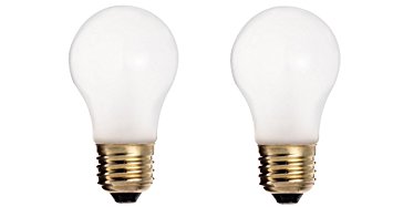 Satco S3871 130-Volt 60-Watt A15 Medium Base Light Bulb, Frosted (2)