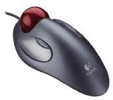 Logitech Trackman Marble Mouse Four-Button Programmable Dark Gray