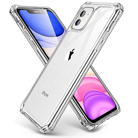 ESR Air Armor Clear Case Compatible with iPhone 11 [Shock-Absorbing] [Scratch-Resistant] [Reinforced Drop Protection] Hard PC   Flexible TPU Frame, for The iPhone 11, Clear