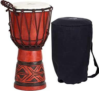 X8 Celtic Labyrinth Djembe Drum with Bag