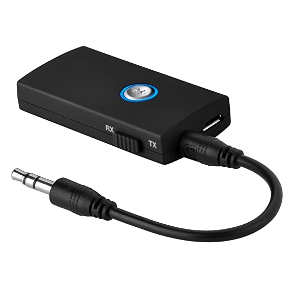 Bluetooth Transmitter and Receiver Woopower & # 174 – 2 in 1 Wireless Bluetooth Audio Music Transmitter and Receiver with 3.5 mm Stere Output for iPhone iPad iPod PC Tablet Samsung MP3 MP4 Player Speaker Headphones