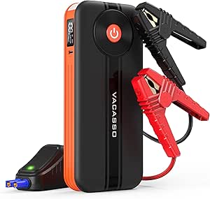 Car Jump Starter, 2500A Peak Portable 12V Jump Box (8.0L Gas/ 7L Diesel), 74Wh Lithium Car Jumper Starter Battery Pack Booster with 3 Modes Flashlight, Fast Charge 3.0 (Orange)