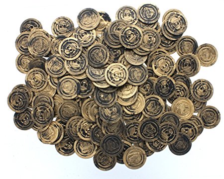 Fun Express 1 1/2" Plastic Pirate Coins (Pack of 144)