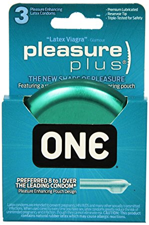 One Condoms One Pleasure Plus, 3 Count