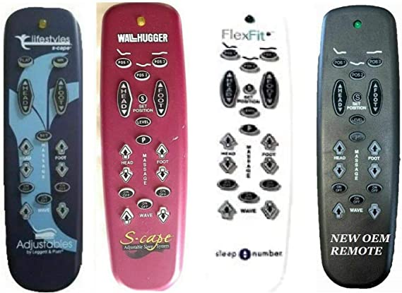 Leggett & Platt Adjustable Bed Replacement Remotes, All Models and Styles (Lifestyles S-Cape)