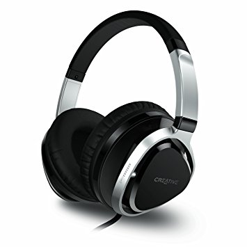 Creative Aurvana Live!2 Over-the-ear Headset with Detachable Cable and in-line Microphone - Black
