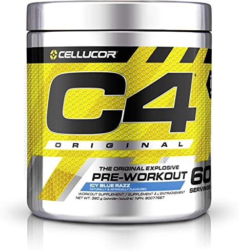C4 Original Pre Workout Powder Icy Blue Razz | Sugar Free Preworkout Energy Supplement for Men & Women | 150mg Caffeine   Beta Alanine   Creatine | 60 Servings