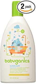 Babyganics Bubble Bath Bundle,  20 Oz Bottles,  Fragrance Free (Pack of 2)