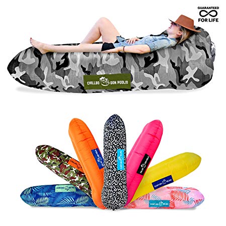 Chillbo Don POOLIO Pool Floats for Adults - Cool Patterns, Inflatable Sofa & Kids Hammock - Best Camping Gear for River Floats Hammock Chair & Raft for Beach