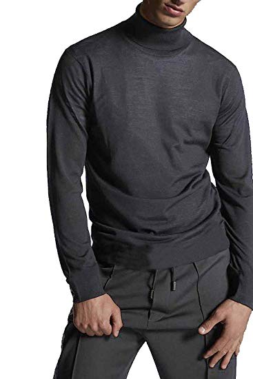 TRENDIANO2 Mens Casual Basic Thermal Turtleneck Slim Fit Pullover Thermal Sweaters