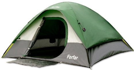 Forfar Camping Tent Family Tent 3 Persons 3 Seasons Waterproof Windproof Outdoor Camping Family Tent