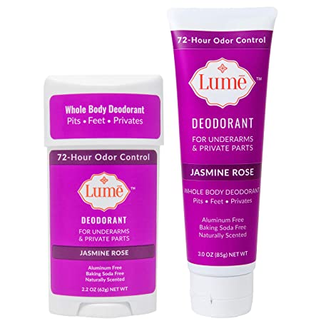 Lume Deodorant For Underarms & Private Parts Bundle Travel Tube   Propel Stick - Jasmine Rose