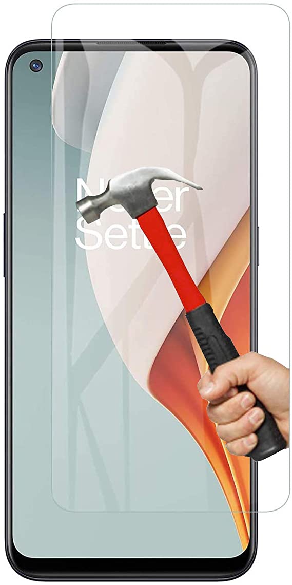 OnePlus Nord N100 Tempered Glass Screen Protector Easy Bubble-Free Installation Ultra Clear shatterproof 9H Hardness and Anti Fingerprint Oleo-phobic Coating for OnePlus Nord N100 (Screen Protector)