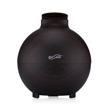 Housmile 3rd Version Aromatherapy Essential Oil Diffuser- 600ml Wood Grain Cool Mist Ultrasonic Humidifier - Whisper Quiet with Auto Shut-off Function