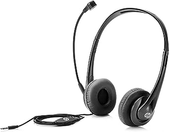 HP Wired Mic Headset w/Microphone for PC (3.5mm Stereo Connector)