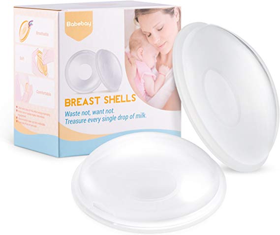Breast Shells, Nursing Cups, Milk Saver, Protect Sore Nipples for Breastfeeding, Collect Breastmilk Leaks for Nursing Moms, Soft and Flexible Silicone Material, Reusable, 2-pack