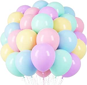 Pastel Balloons, 66pack 12inch Macaron Latex Party Balloons for Graduation, Easter, Wedding, Birthday, Bridal Shower, Rainbow Party, Baby Shower, Anniversary Party Decorations