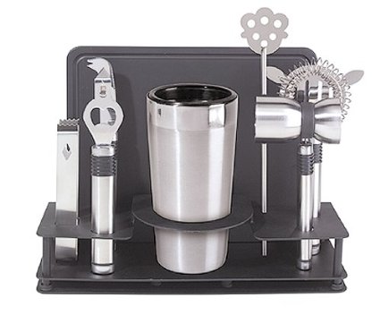 Oggi Pro Stainless-Steel 10-Piece Cocktail Shaker and Bar Tool Set